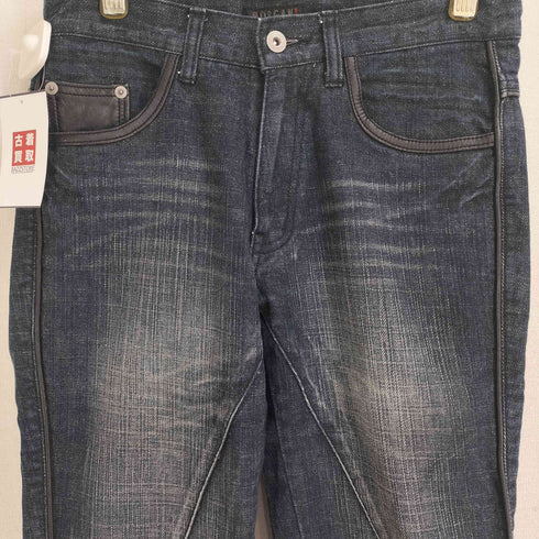 モルガンオム MORGAN HOMME 10th Anniversary Y2K レザー切替 デニムパンツ メンズ JPN:S