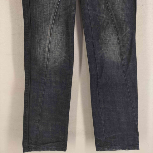 モルガンオム MORGAN HOMME 10th Anniversary Y2K レザー切替 デニムパンツ メンズ JPN:S