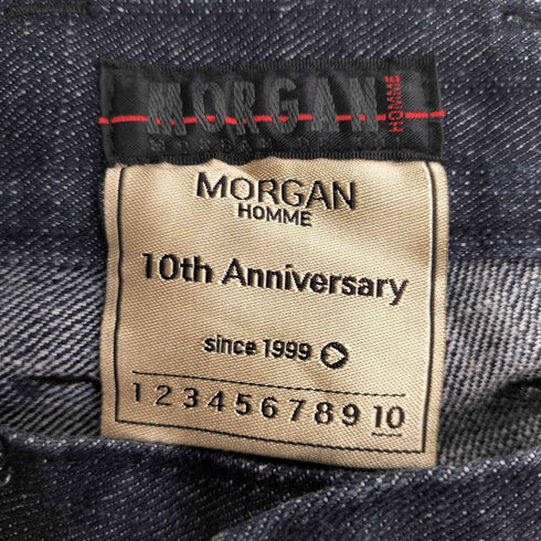 モルガンオム MORGAN HOMME 10th Anniversary Y2K レザー切替 デニムパンツ メンズ JPN:S