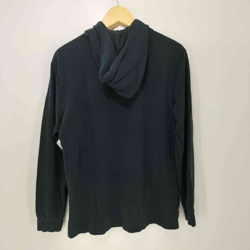 ポロバイラルフローレン Polo by RALPH LAUREN 90s フード付 ヘンリーネック 鹿の子 L/S ポロシャツ メンズ import:L