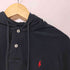 ポロバイラルフローレン Polo by RALPH LAUREN 90s フード付 ヘンリーネック 鹿の子 L/S ポロシャツ メンズ import:L