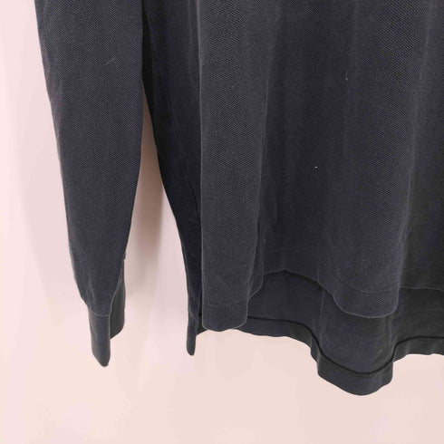 ポロバイラルフローレン Polo by RALPH LAUREN 90s フード付 ヘンリーネック 鹿の子 L/S ポロシャツ メンズ import:L