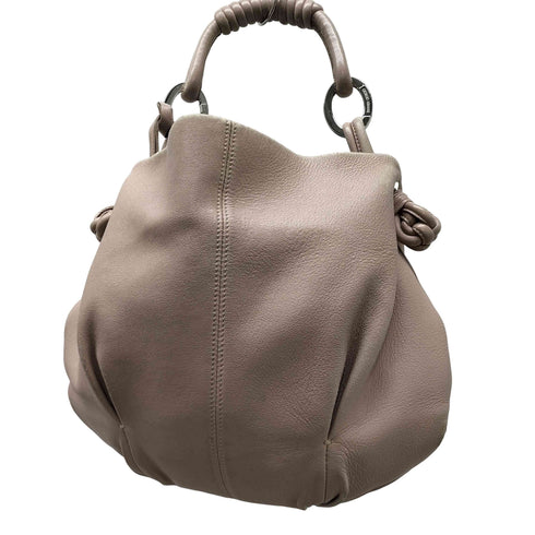 ジョルジオアルマーニ Giorgio Armani 13AW イタリア製 シープレザー ロゴ ストラップ ハンド バッグ レディース