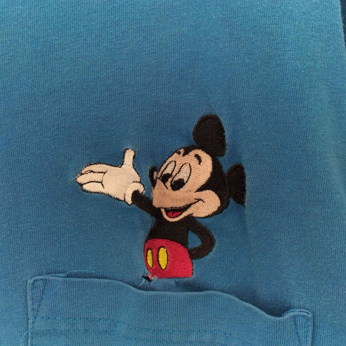90-00s キャラクター刺繍 クルーネックTシャツ メンズ XL