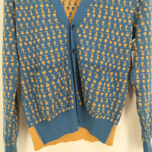 ツモリチサト TSUMORI CHISATO ウール100 総柄 ニットカーディガン レディース JPN:2