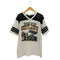 Bamtam 80s USA製 シングルステッチ コピーライト1983 Vネック フロントプリント 半袖Tシャツ メンズ XL