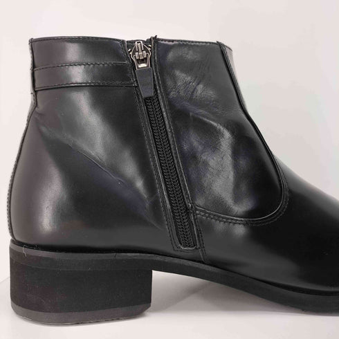 トラサルディ TRUSSARDI 日本製 ポインテッドトゥ ヒール レザー ブーツ メンズ JPN:27.5