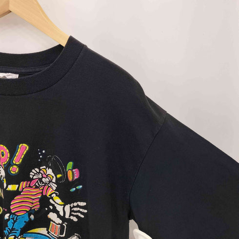 COLLEGE WARE 90s USA製 シングルステッチ イラストプリント クルーネックTシャツ メンズ import:XL