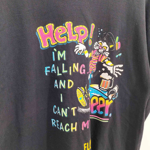 COLLEGE WARE 90s USA製 シングルステッチ イラストプリント クルーネックTシャツ メンズ import:XL