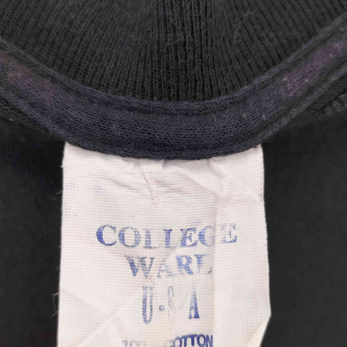 COLLEGE WARE 90s USA製 シングルステッチ イラストプリント クルーネックTシャツ メンズ import:XL