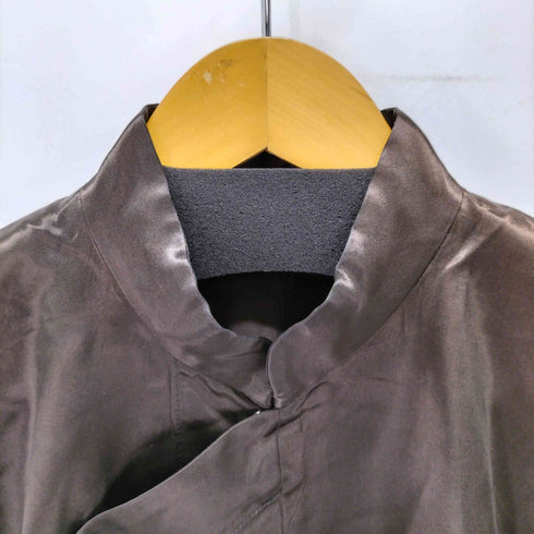 コムデギャルソンコムデギャルソン COMME des GARCONS COMME des GARCONS AD2005 フロントカーブデザインスタンドカラーブラウス サテン コムコム レディース JPN:S