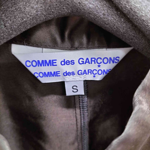 コムデギャルソンコムデギャルソン COMME des GARCONS COMME des GARCONS AD2005 フロントカーブデザインスタンドカラーブラウス サテン コムコム レディース JPN:S