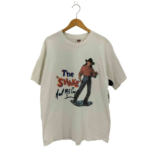 フルーツオブザルーム FRUIT OF THE LOOM 90s USA製 シングルステッチ THE SHAKEイラストプリント クルーネックTシャツ メンズ import:XL
