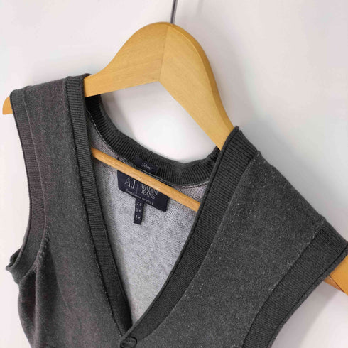 アルマーニジーンズ ARMANI JEANS コットン ニット Vネック ベスト メンズ import:M