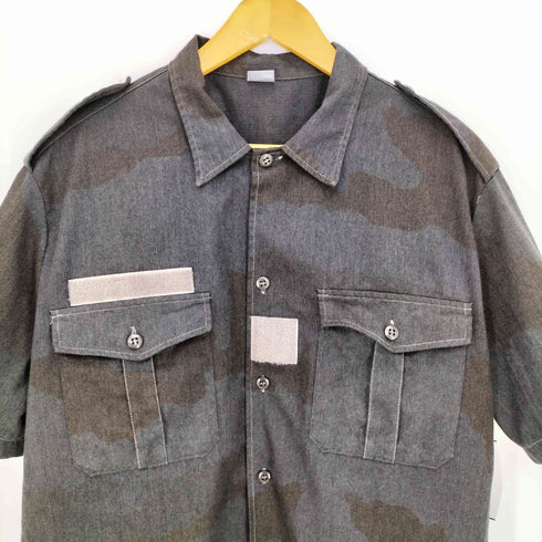 フレンチアーミー FRENCH ARMY 90s Desert Camo Black Chad Shirt フランス軍 デザートカモ ヘリンボーン ブラック染め チャド シャツ メンズ