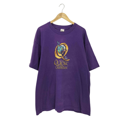 ムリナ murina 90s USA製 QUEST OF GAMELOTプリント クルーネックTシャツ メンズ import:XL