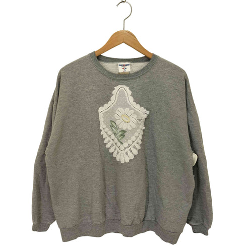 ジャージーズ JERZEES 00s フラワー クルーネックスウェット レディース JPN:XL