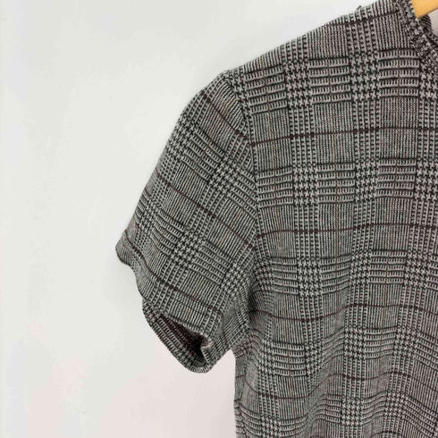 ワイズ Ys フリルグレンチェック クルーネック半袖Tシャツ レディース JPN:2