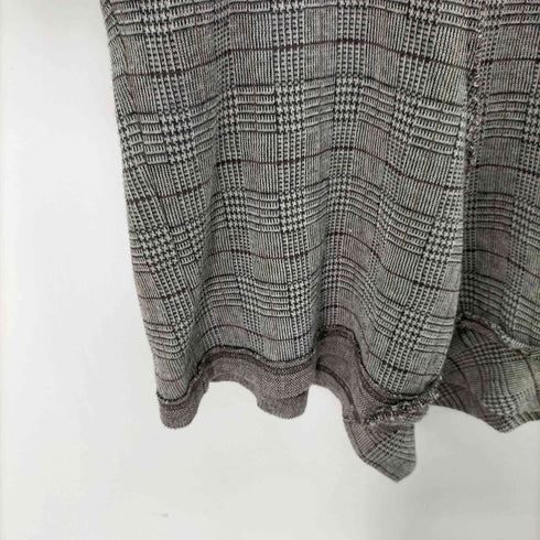 ワイズ Ys フリルグレンチェック クルーネック半袖Tシャツ レディース JPN:2