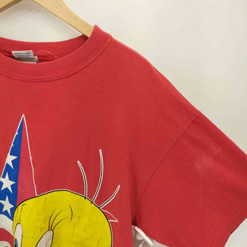 90s USA製 キャラクタープリント 半袖クルーネックTシャツ メンズ