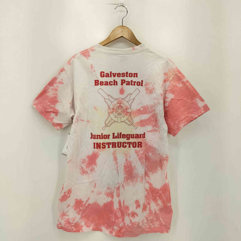 ヘインズ Hanes 00s タイダイ柄 GALVESTON BEACH PATROLプリント クルーネックTシャツ メンズ import:M
