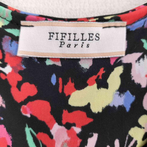 フィフィーユパリ FIFILLES PARIS 総柄 ロングシャツワンピース レディース