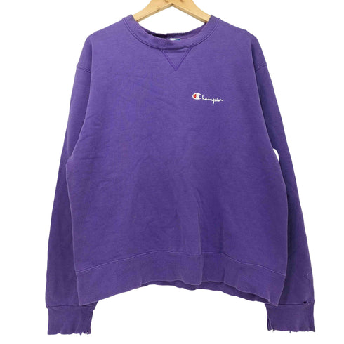 チャンピオン Champion 90s USA製 青タグ スクリプトロゴ クルーネック スウェット メンズ import:L