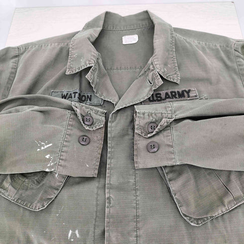 ユーエスアーミー U.S. ARMY 60s 68年会計 4th Type Rip Stop Jungle Fatigue Jacket リップストップ 4th ジャングル ファティーグ ジャケット メンズ MEDIUM-REGULAR