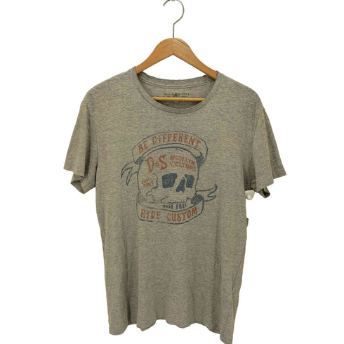 デニムアンドサプライラルフローレン DENIM&SUPPLY RALPH LAUREN スカルプリント クルーネック Tシャツ Y2K メンズ JPN:S