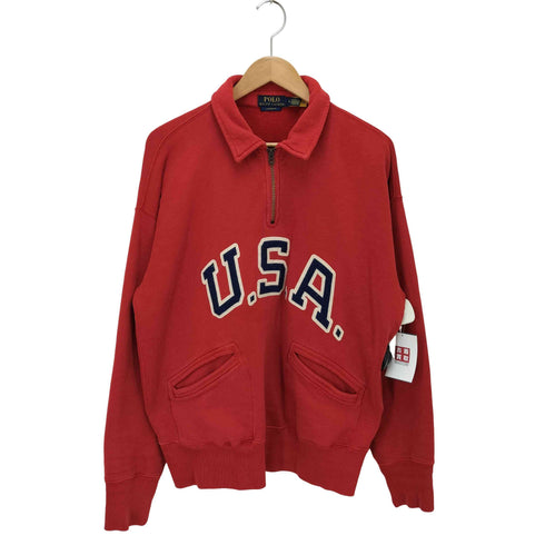 ポロラルフローレン POLO RALPH LAUREN VINTAGE FIT USA HALF ZIP SWEAT メンズ JPN:M