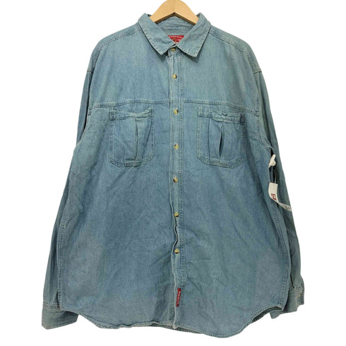 マルボロ Marlboro 90s ダンガリー サファリシャツ デニムシャツ メンズ import:XL