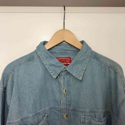マルボロ Marlboro 90s ダンガリー サファリシャツ デニムシャツ メンズ import:XL
