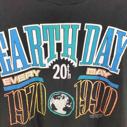 1990 EARTH DAY プリントTシャツ メンズ