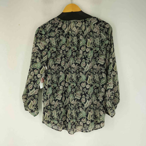 ザラ ZARA L/S 総柄シースルーブラウス レディース import:XS