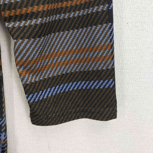 EGERIE PARIS チェック柄 七分袖 ロングワンピース レディース