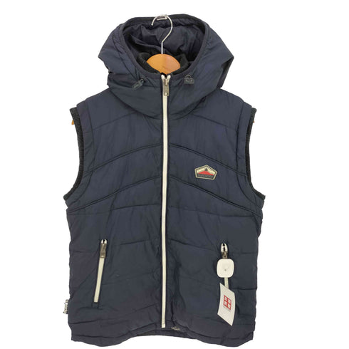 スーパードライ Superdry 極度乾燥(しなさい) Premium Black Label 裏地フリース 中綿 フーデット ベスト メンズ import:L