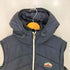 スーパードライ Superdry 極度乾燥(しなさい) Premium Black Label 裏地フリース 中綿 フーデット ベスト メンズ import:L