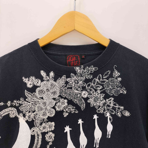 ドロボウニッキ 泥棒日記 アニマルプリント S/S クルーネック Tシャツ メンズ 大