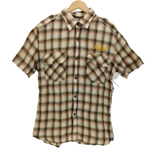 アヴィレックス AVIREX チェーンステッチ オンブレ チェック S/S シャツ メンズ import:XL