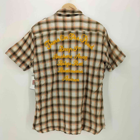 アヴィレックス AVIREX チェーンステッチ オンブレ チェック S/S シャツ メンズ import:XL