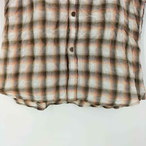 アヴィレックス AVIREX チェーンステッチ オンブレ チェック S/S シャツ メンズ import:XL