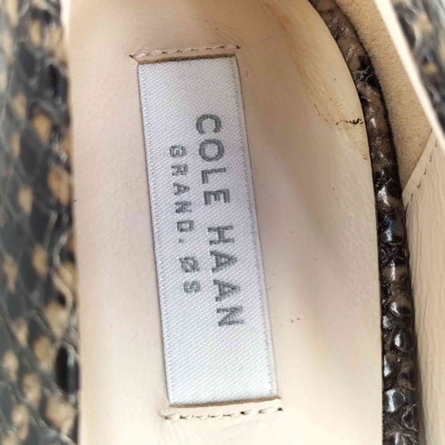 コールハーン COLE HAAN 型押し パイソン ヒールパンプス レディース US:7.5