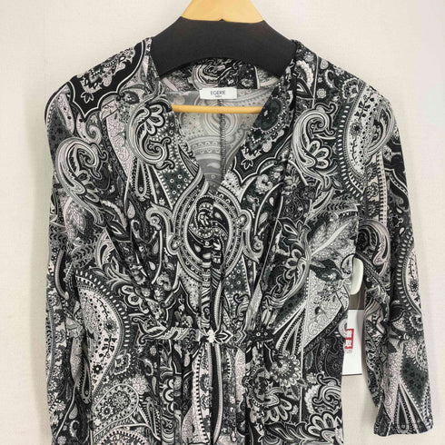EGERIE PARIS ペイズリー柄 七分袖ワンピース レディース