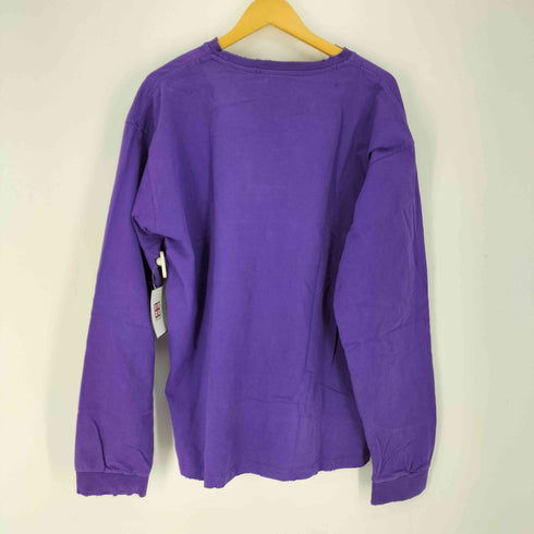 マルシェノア M+RC NOIR ダメージ ロゴプリント L/S クルーネックTシャツ ボロ 襤褸 メンズ import:XL