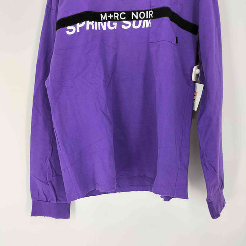 マルシェノア M+RC NOIR ダメージ ロゴプリント L/S クルーネックTシャツ ボロ 襤褸 メンズ import:XL