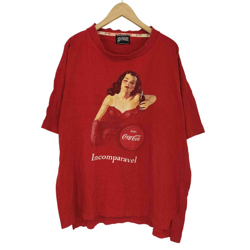 SOFTWEAR シングルステッチ 企業ロゴ ピンナップガール Tシャツ メンズ L/G