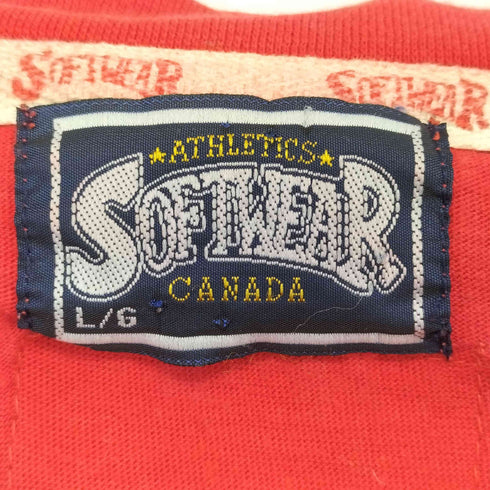 SOFTWEAR シングルステッチ 企業ロゴ ピンナップガール Tシャツ メンズ L/G