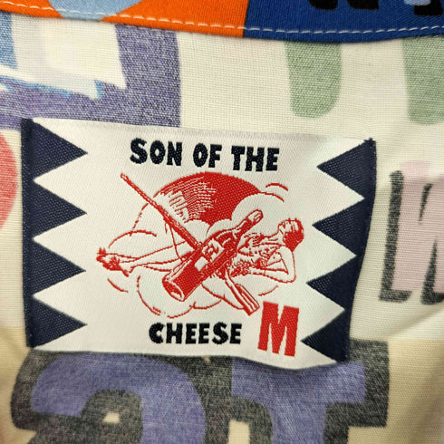 サノバチーズ SON OF THE CHEESE レーヨン マルチカラー 総柄 半袖シャツ メンズ M