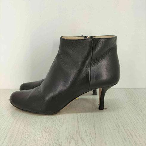 プラダ PRADA ヒール ショートブーツ サイドジップ vibram裏張り レディース EUR:37