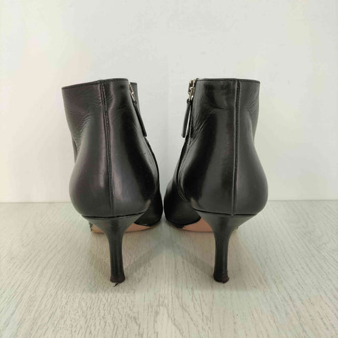 プラダ PRADA ヒール ショートブーツ サイドジップ vibram裏張り レディース EUR:37